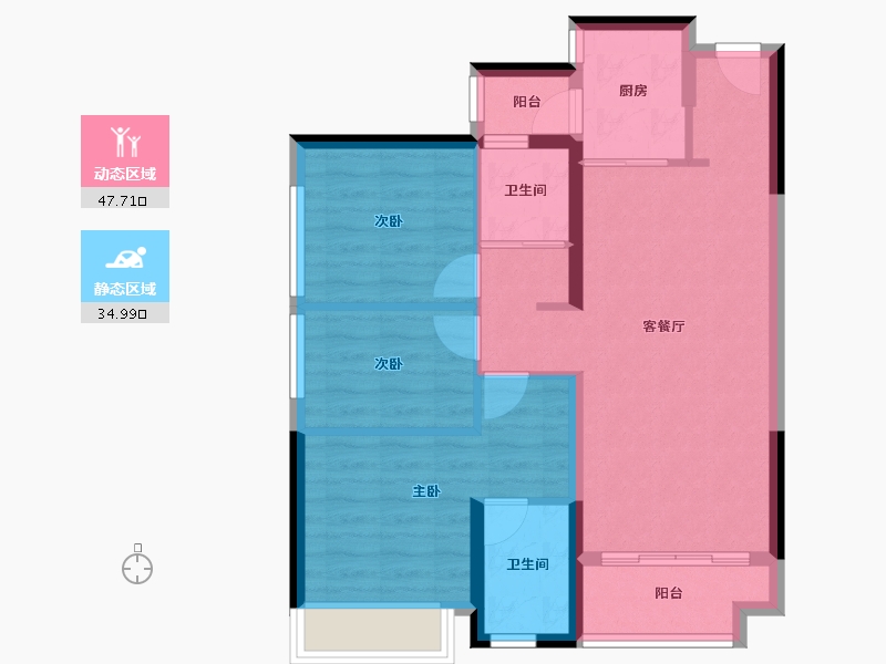 海南省-海口市-悦泰居-79.20-户型库-动静分区