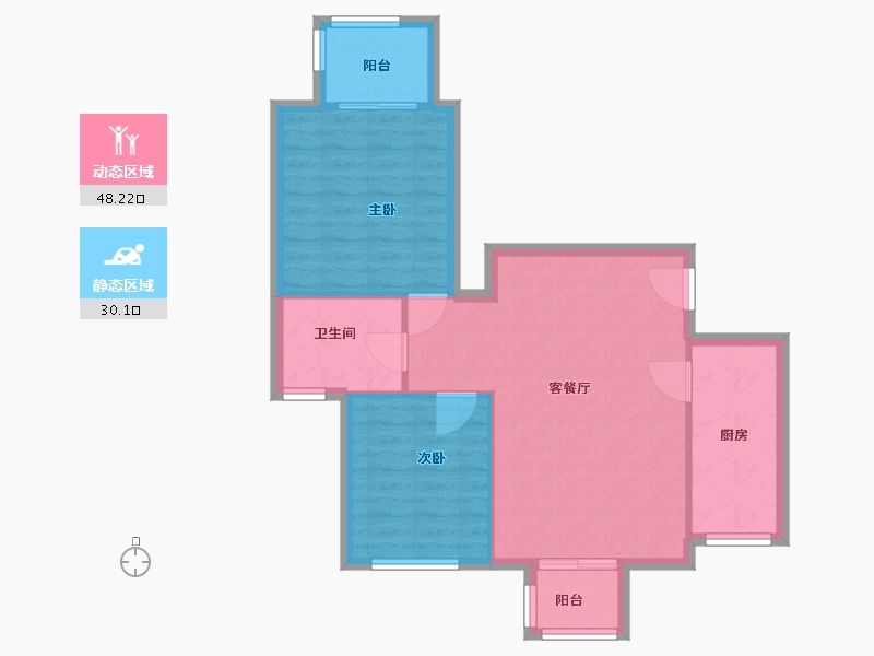 陕西省-西安市-中新浐灞半岛-A10区-71.20-户型库-动静分区