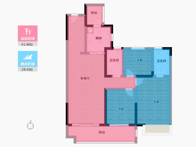 海南省-海口市-汇兴园-88.00-户型库-动静分区