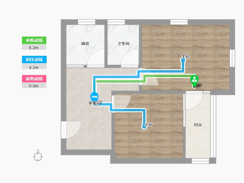 上海-上海市-竹园新村-42.00-户型库-动静线