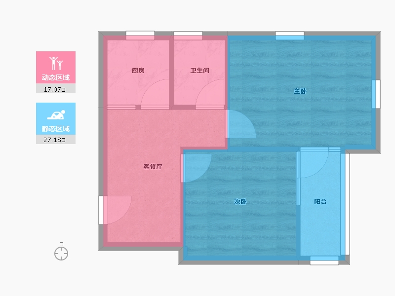 上海-上海市-竹园新村-42.00-户型库-动静分区