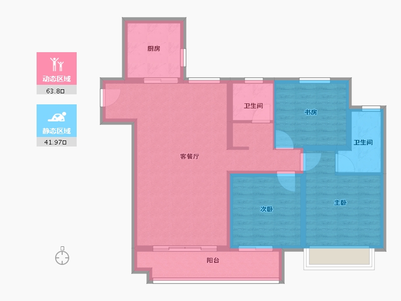 河南省-漯河市-天润府-94.40-户型库-动静分区