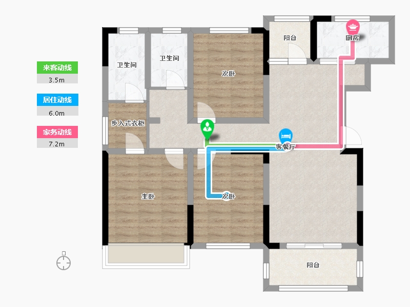 河南省-安阳市-中建柒号院-100.00-户型库-动静线