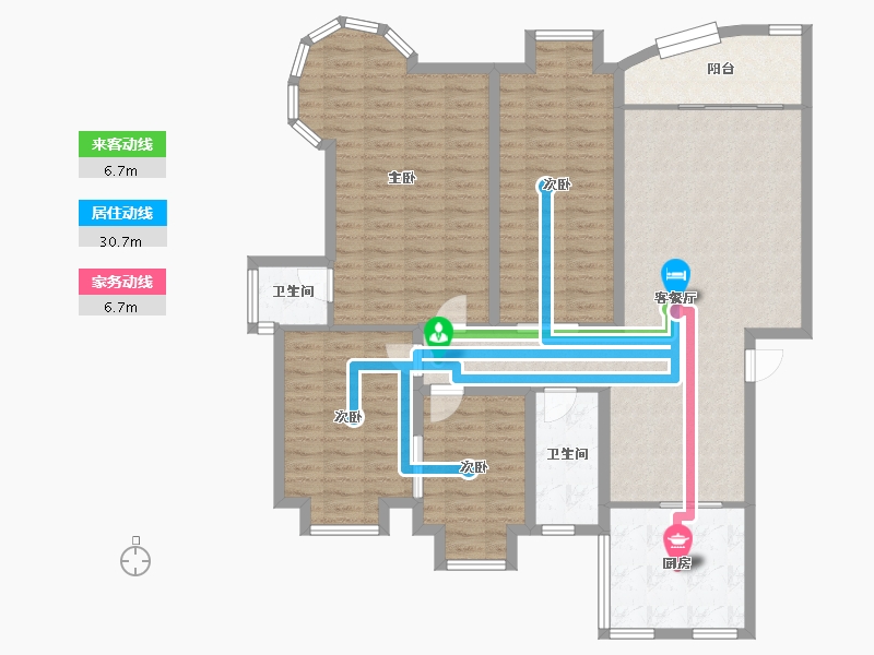 湖北省-武汉市-后湖馨居-124.80-户型库-动静线