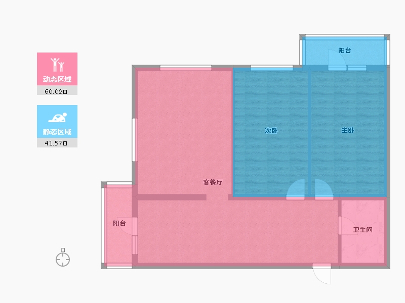 黑龙江省-哈尔滨市-天宝小区-92.00-户型库-动静分区