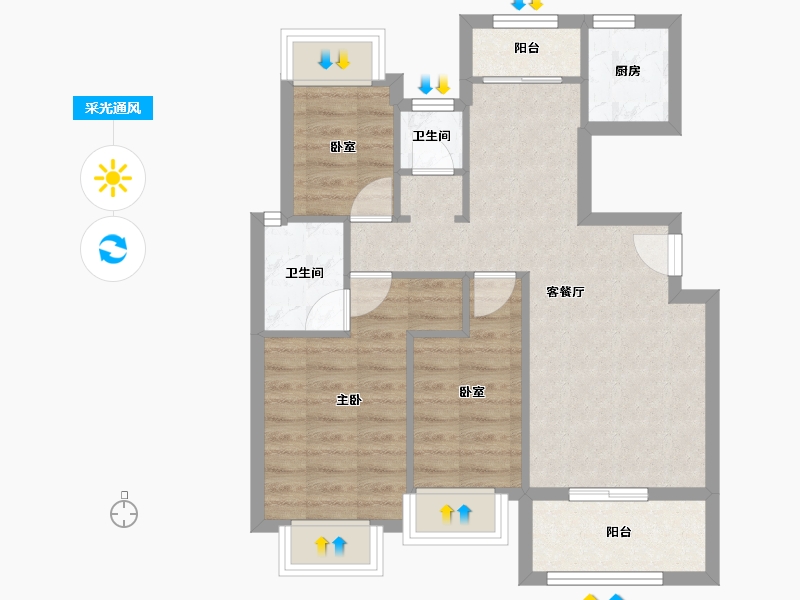 江西省-南昌市-联泰香域滨江-119.76-户型库-采光通风