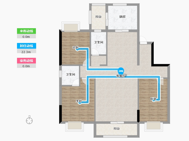 湖南省-永州市-湘江壹号-111.22-户型库-动静线