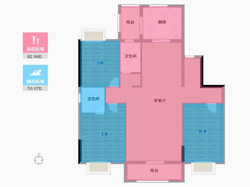 湖南省-永州市-湘江壹号-111.22-户型库-动静分区