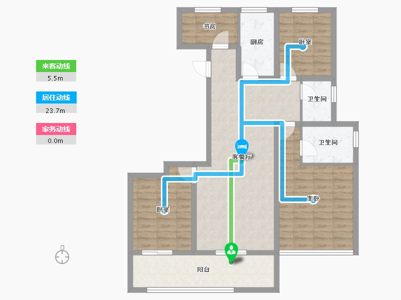 浙江省-温州市-华鸿江南印象-97.80-户型库-动静线