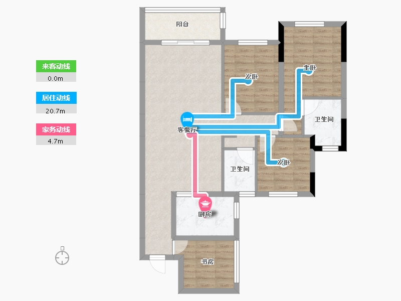 海南省-万宁市-万润名苑-79.00-户型库-动静线