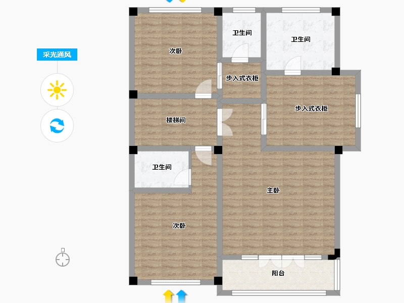 山东省-威海市-信泰龙润国际富贵园-96.00-户型库-采光通风