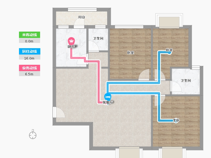 福建省-泉州市-莲田安置小区-96.00-户型库-动静线