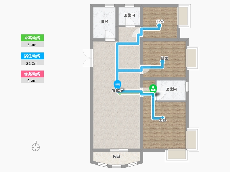 河南省-郑州市-腾威城一号院-103.10-户型库-动静线