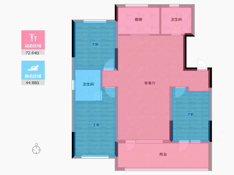 辽宁省-盘锦市-总部天玺城-103.20-户型库-动静分区