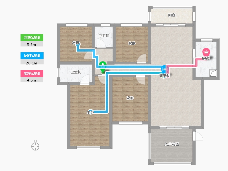 四川省-眉山市-滨江睿城一期-96.00-户型库-动静线