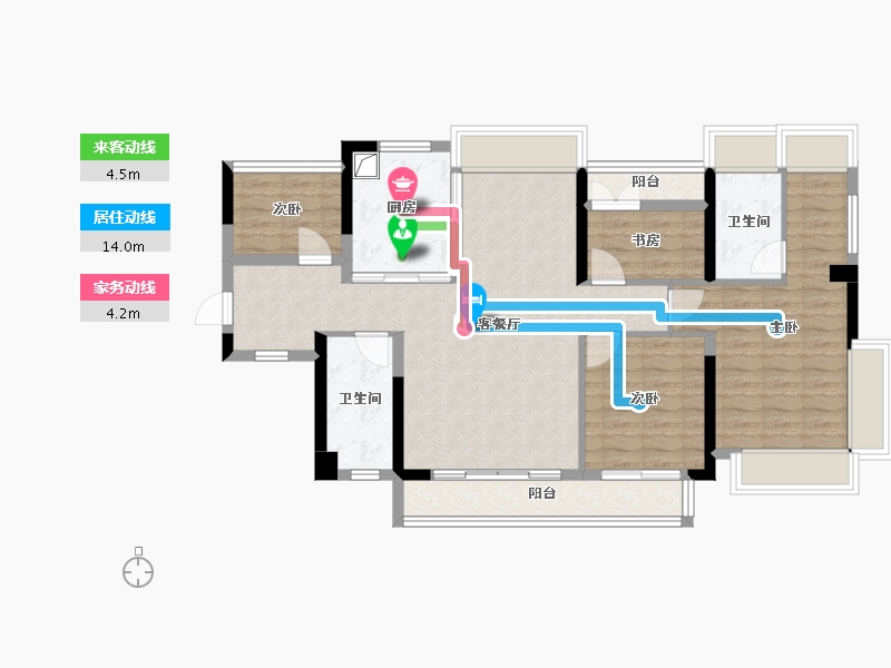 广东省-广州市-龙湖·御湖境-96.44-户型库-动静线