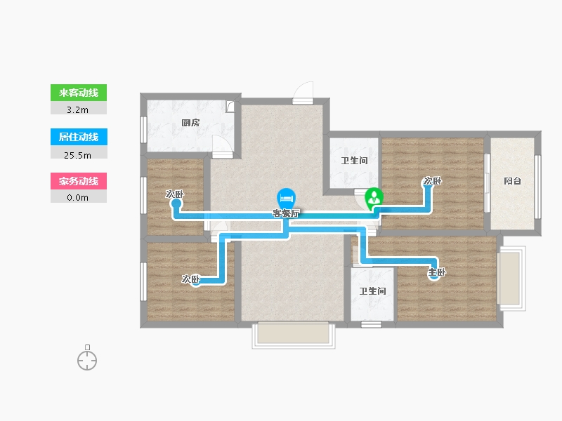 山东省-菏泽市-陶都新韵-125.00-户型库-动静线