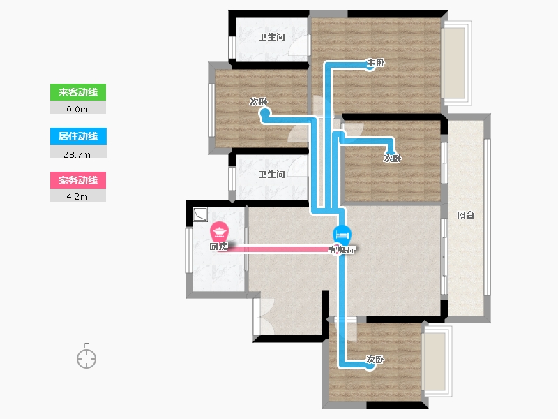 浙江省-温州市-金地中心路一号-109.60-户型库-动静线