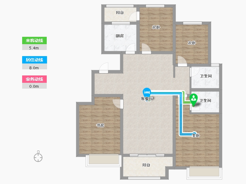 河南省-新乡市-正阳瑞园-122.35-户型库-动静线