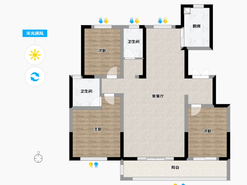 宁夏回族自治区-固原市-东海公园里-109.98-户型库-采光通风