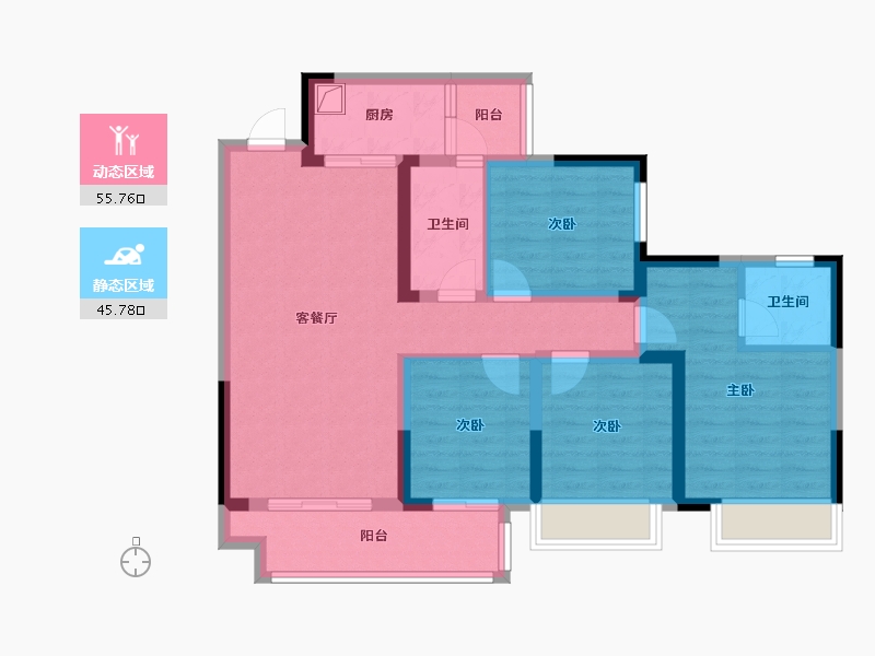 四川省-成都市-环天山语城-104.00-户型库-动静分区