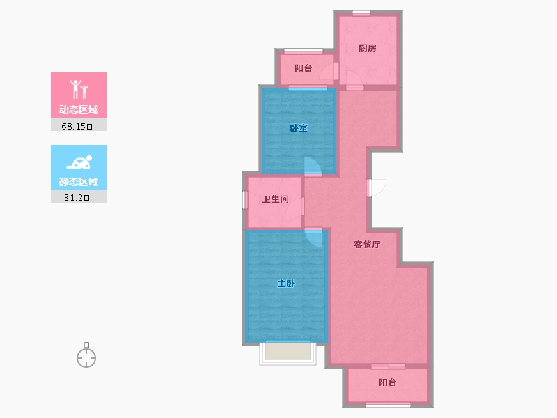 河南省-焦作市-万方嘉园-88.00-户型库-动静分区