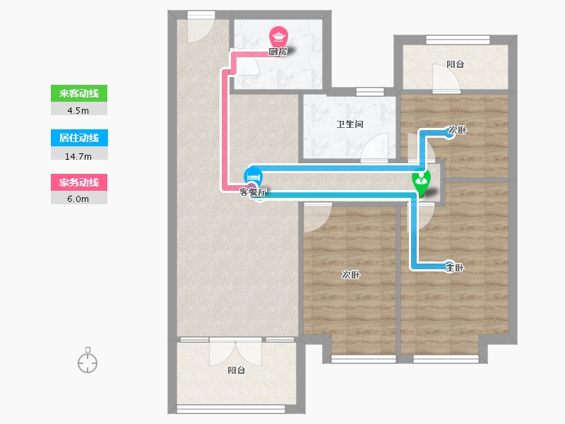 陕西省-西安市-世园林语-80.02-户型库-动静线