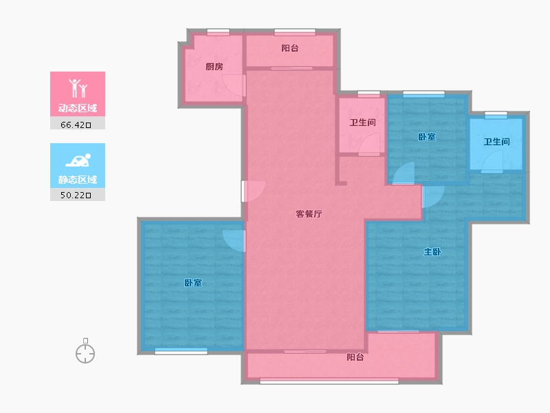 安徽省-芜湖市-信达翡丽世家-102.40-户型库-动静分区