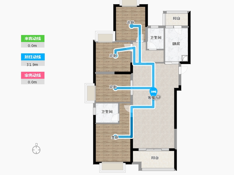 福建省-泉州市-万科城市之光-四期-106.00-户型库-动静线