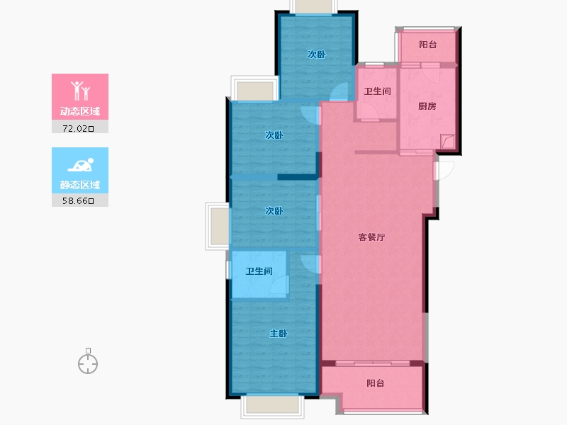 福建省-泉州市-万科城市之光-四期-106.00-户型库-动静分区