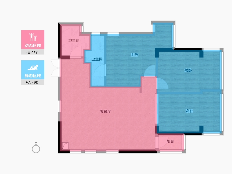 广东省-深圳市-科裕新村-86.40-户型库-动静分区