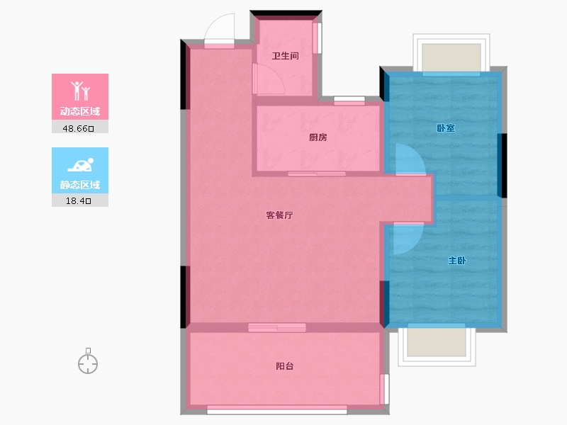 陕西省-延安市-翡翠云锦-75.00-户型库-动静分区