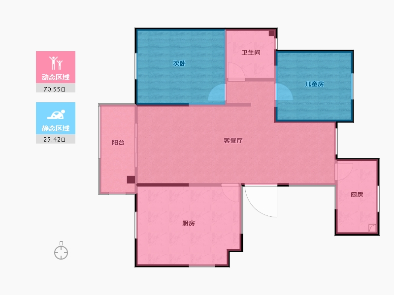 江苏省-无锡市-长和新天地-90.20-户型库-动静分区