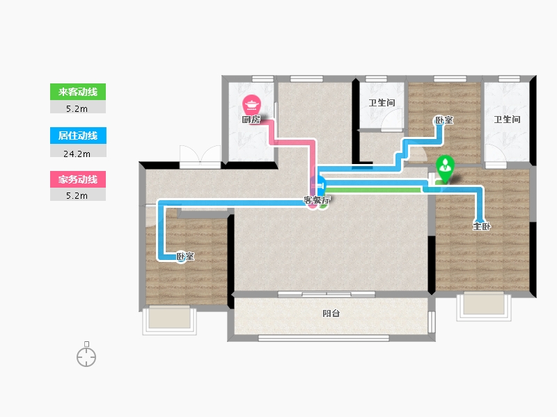 山东省-济南市-能建紫郡兰园-106.40-户型库-动静线