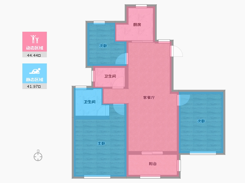 浙江省-嘉兴市-文丰花苑-78.35-户型库-动静分区