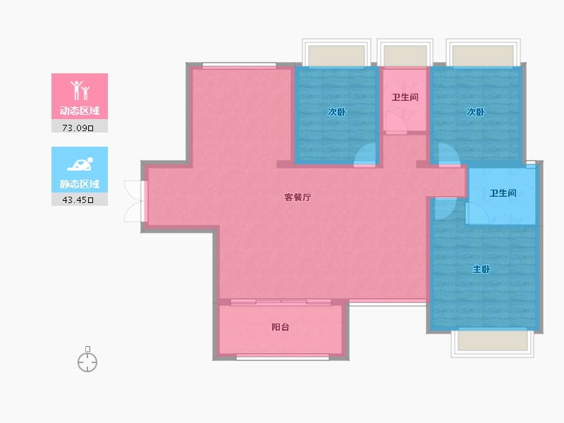 云南省-文山壮族苗族自治州-翡翠华庭-113.00-户型库-动静分区