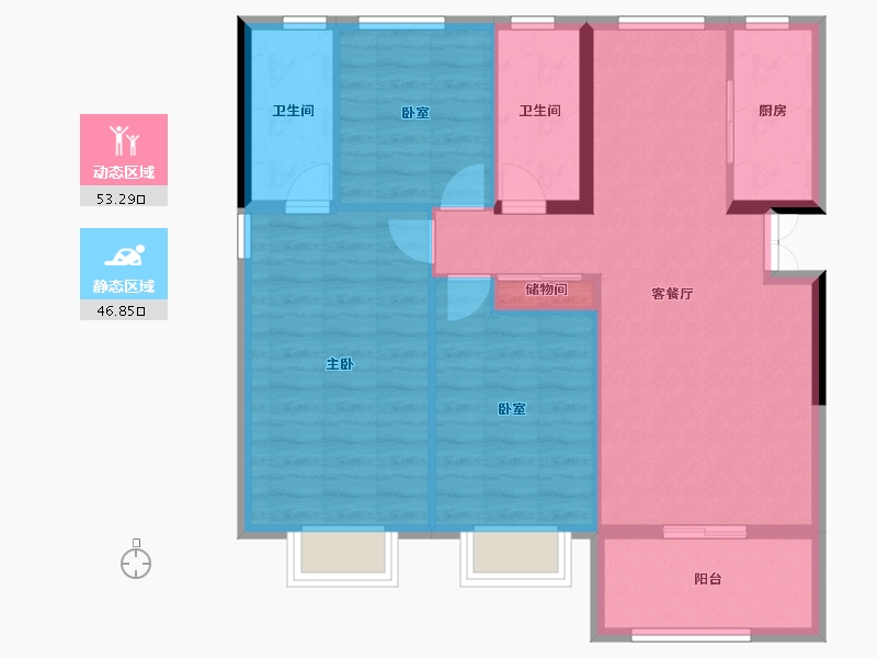 江西省-赣州市-黄金金翔小区-100.00-户型库-动静分区