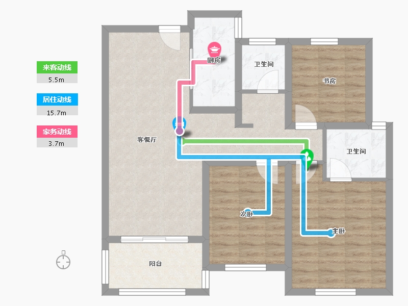 江苏省-苏州市-东南邻里生活广场-80.79-户型库-动静线