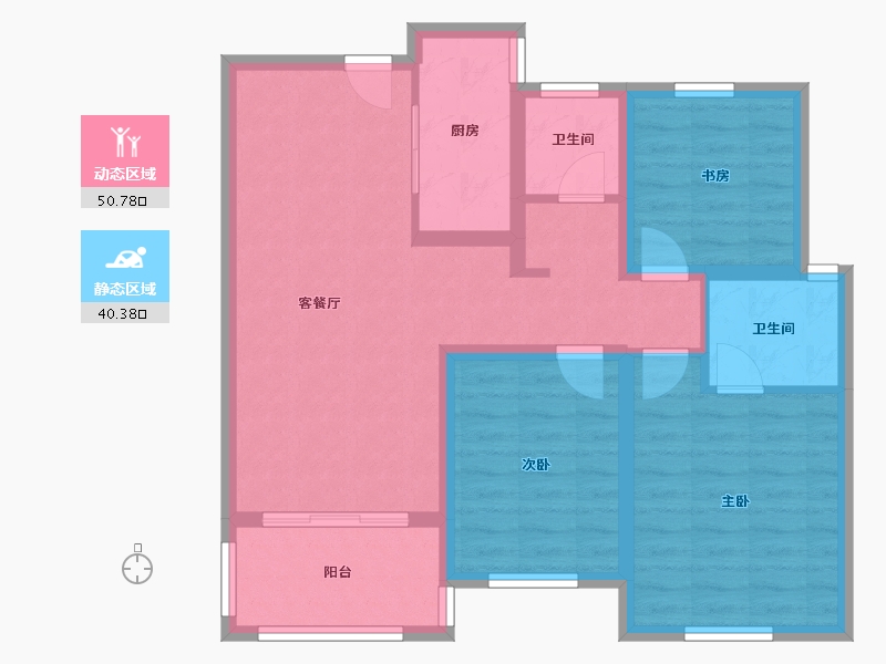 江苏省-苏州市-东南邻里生活广场-80.79-户型库-动静分区