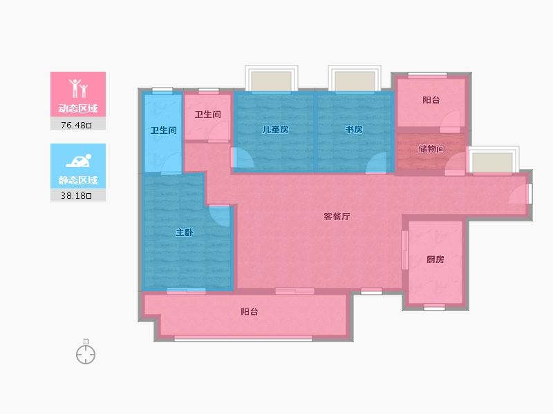 广东省-惠州市-德润天禧-101.60-户型库-动静分区