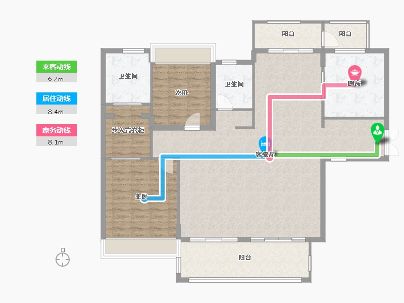 海南省-海口市-海航豪庭南苑-137.60-户型库-动静线