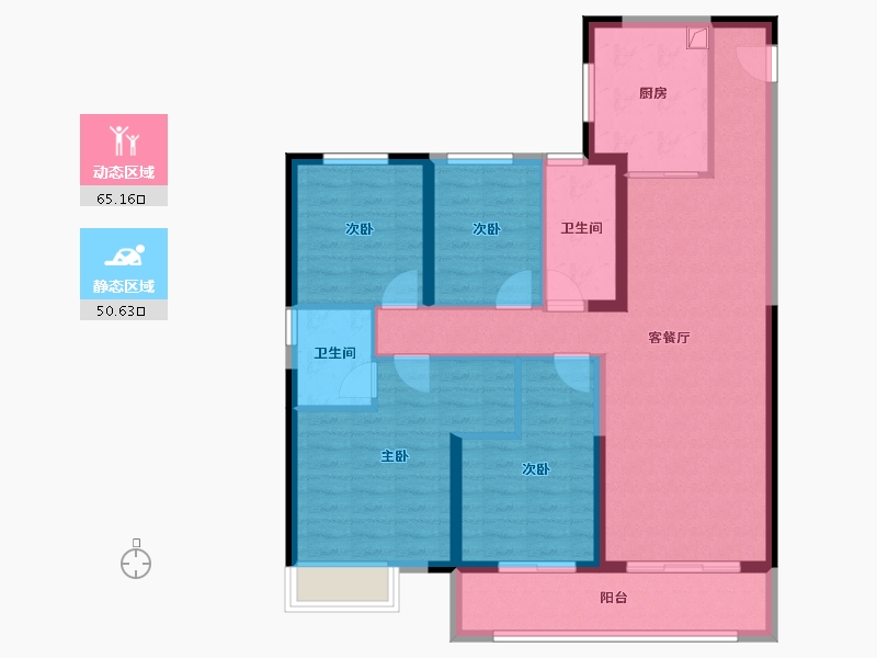 江苏省-苏州市-弘辉首玺2期-112.00-户型库-动静分区