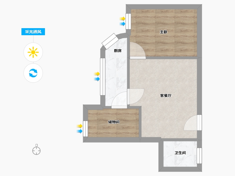 广东省-广州市-晓港湾-30.55-户型库-采光通风