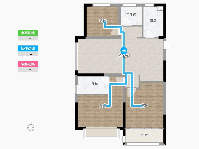 山东省-济南市-璟悦府-85.00-户型库-动静线