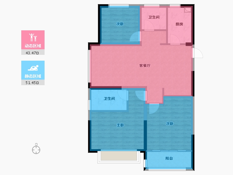 山东省-济南市-璟悦府-85.00-户型库-动静分区