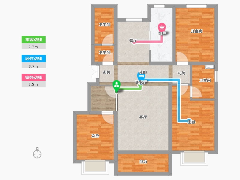 河北省-保定市-天泽依林雅筑-93.16-户型库-动静线