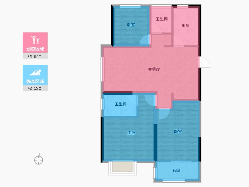 山东省-济南市-璟园-96.00-户型库-动静分区