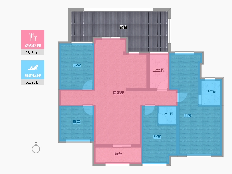 贵州省-黔东南苗族侗族自治州-江上院-105.00-户型库-动静分区