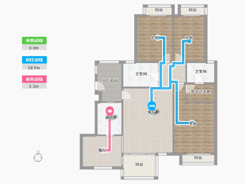 陕西省-汉中市-三监高层小区-96.00-户型库-动静线