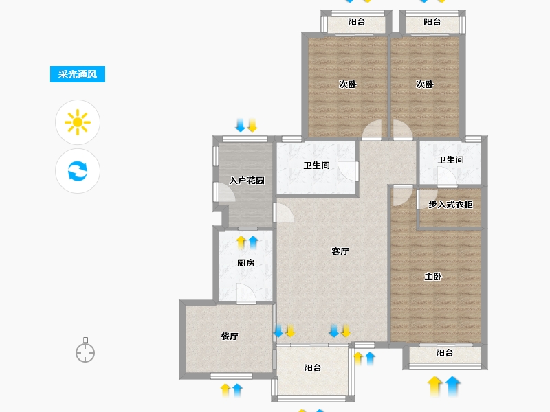 陕西省-汉中市-三监高层小区-96.00-户型库-采光通风